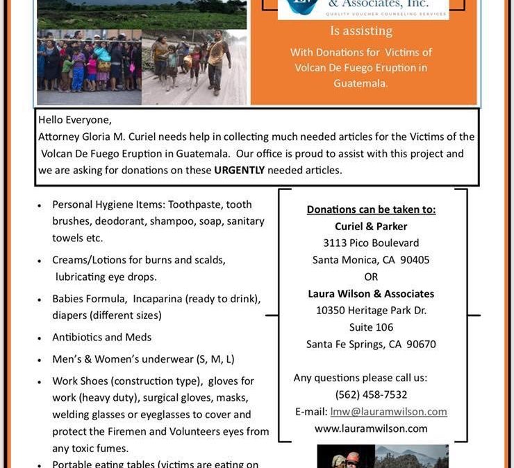 FUNDRAISER FOR GUATEMALA VOLCANO