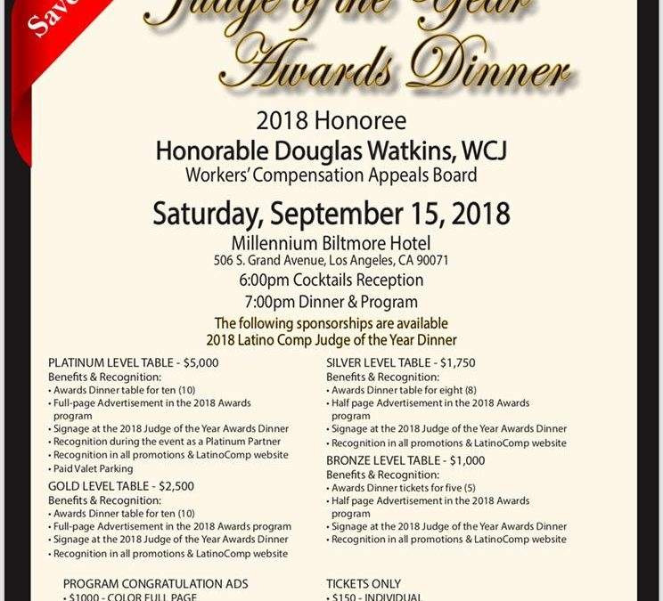 JUDGE OF THE YEAR AWARDS